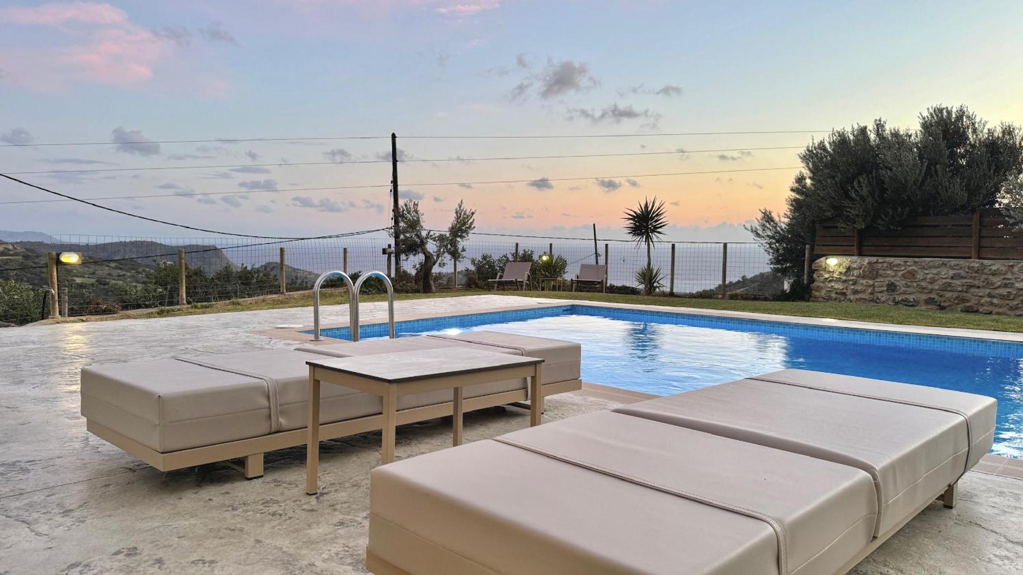 Villa Michael Triopetra Private Villa, Private Swimming Pool, Garden, Panoramic Sunset Esterno foto