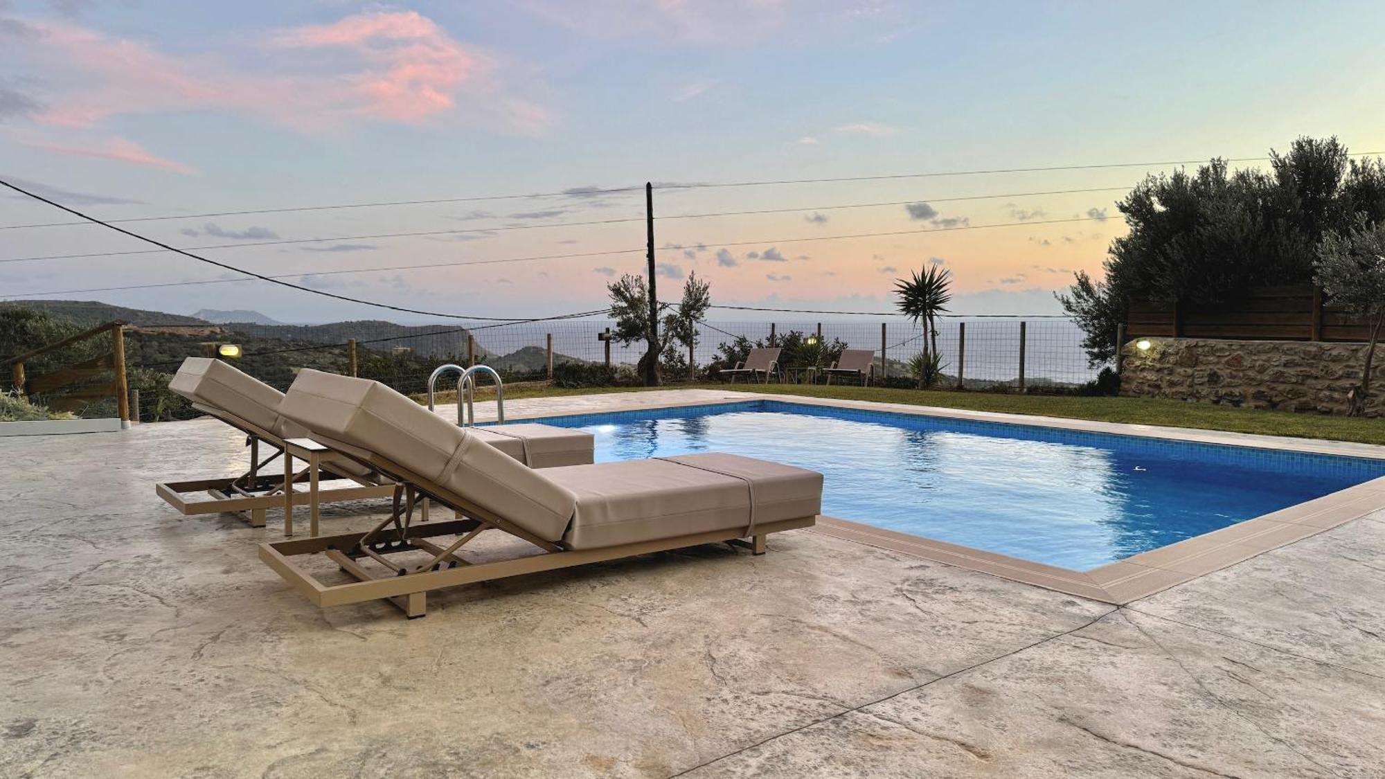 Villa Michael Triopetra Private Villa, Private Swimming Pool, Garden, Panoramic Sunset Esterno foto
