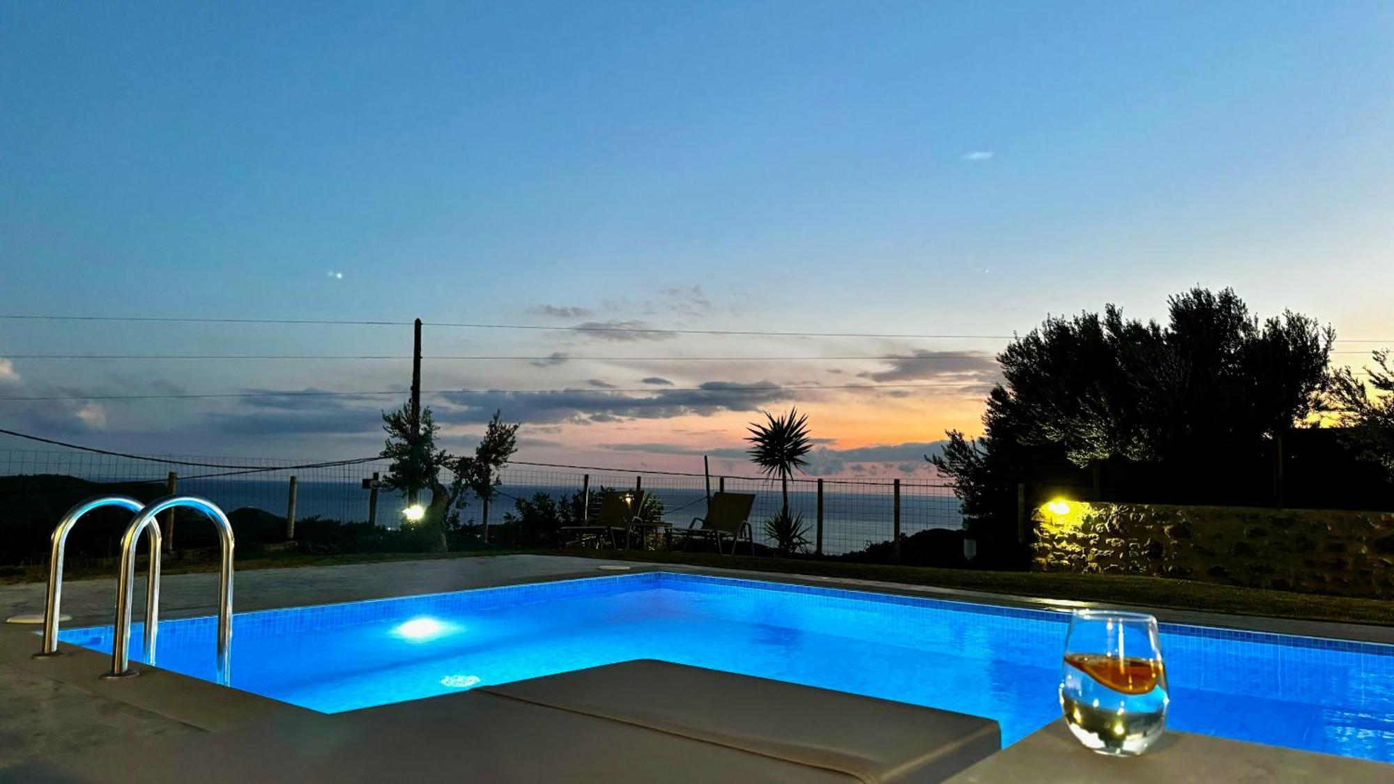 Villa Michael Triopetra Private Villa, Private Swimming Pool, Garden, Panoramic Sunset Esterno foto