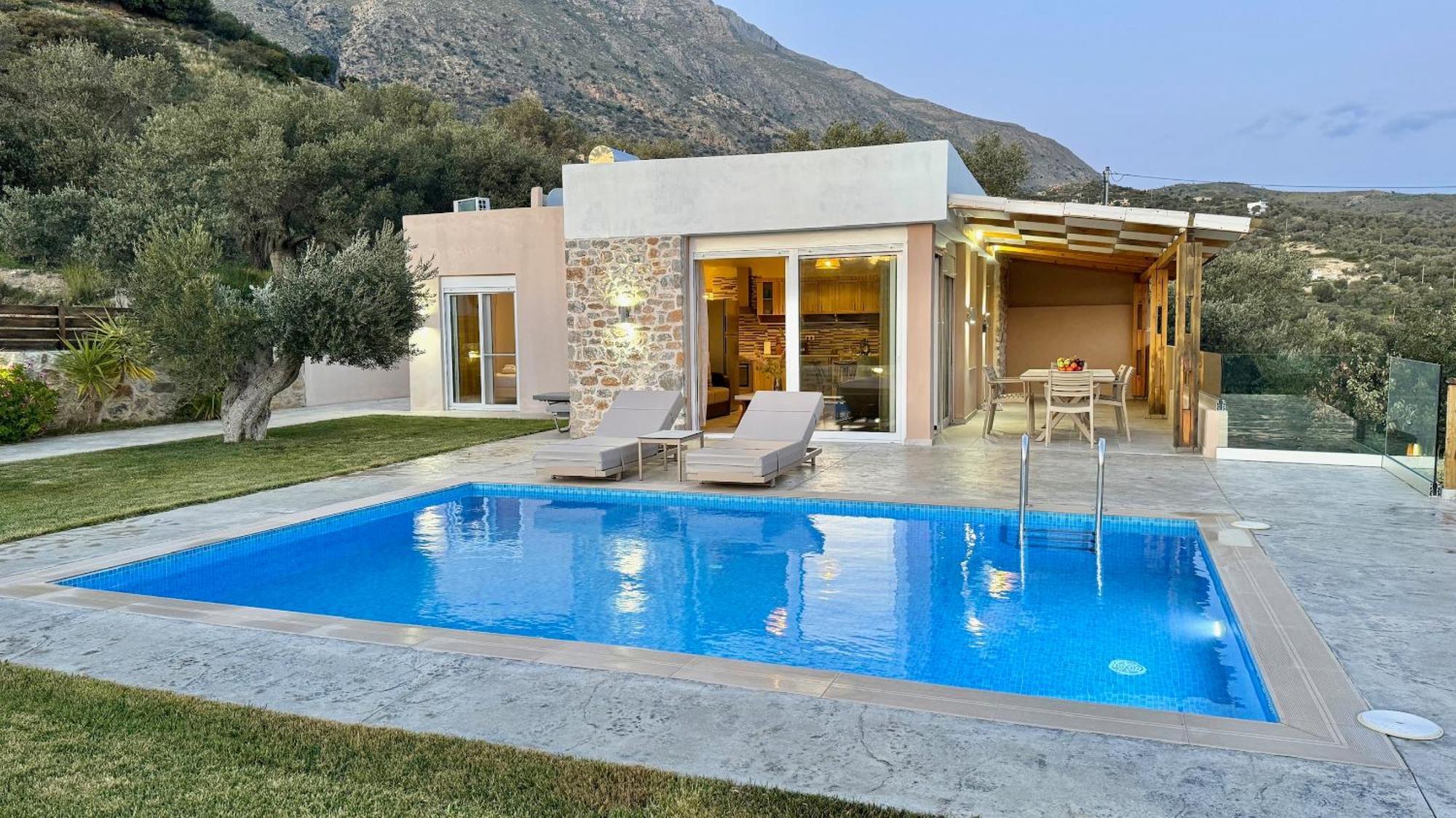 Villa Michael Triopetra Private Villa, Private Swimming Pool, Garden, Panoramic Sunset Esterno foto