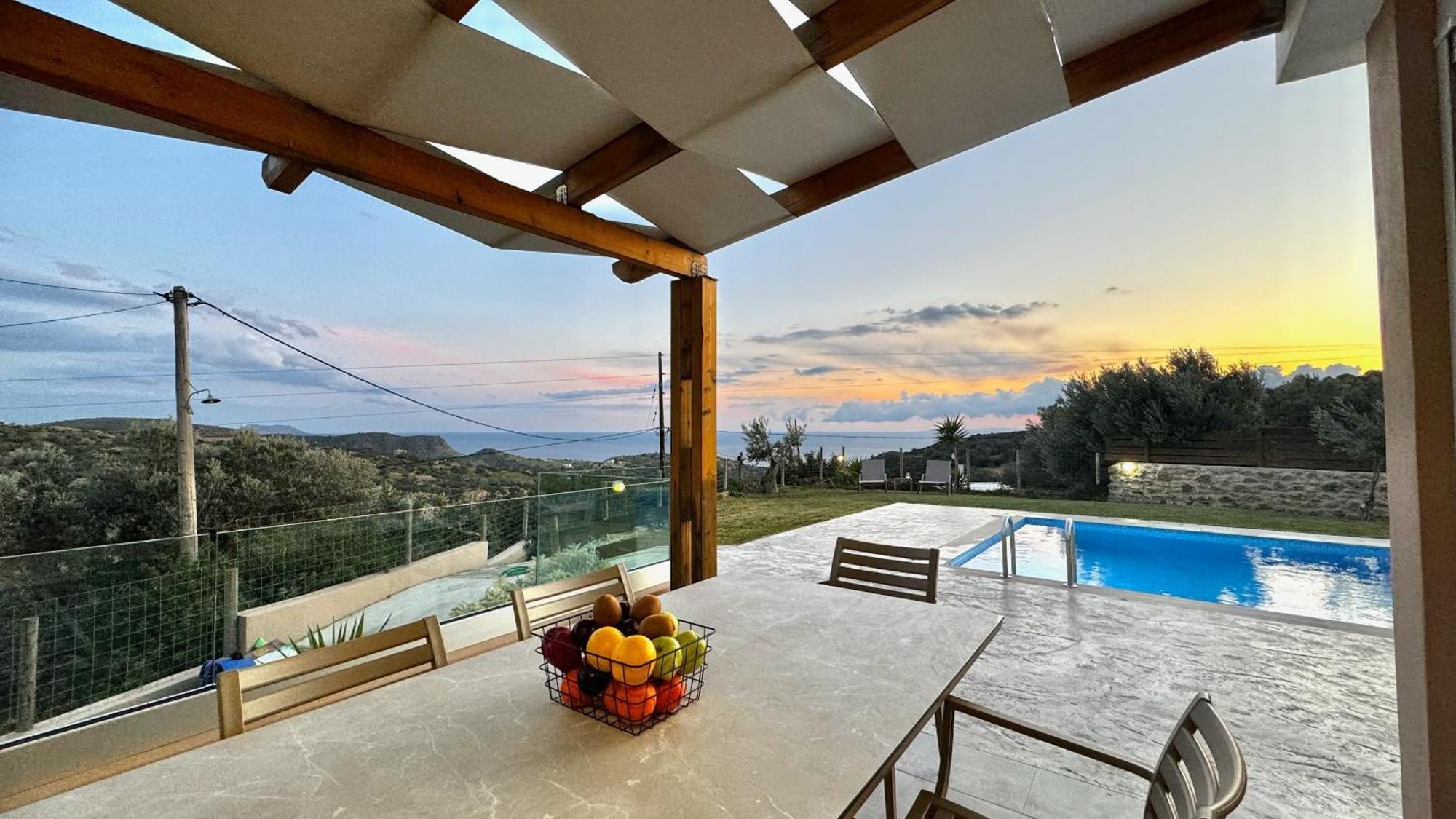 Villa Michael Triopetra Private Villa, Private Swimming Pool, Garden, Panoramic Sunset Esterno foto
