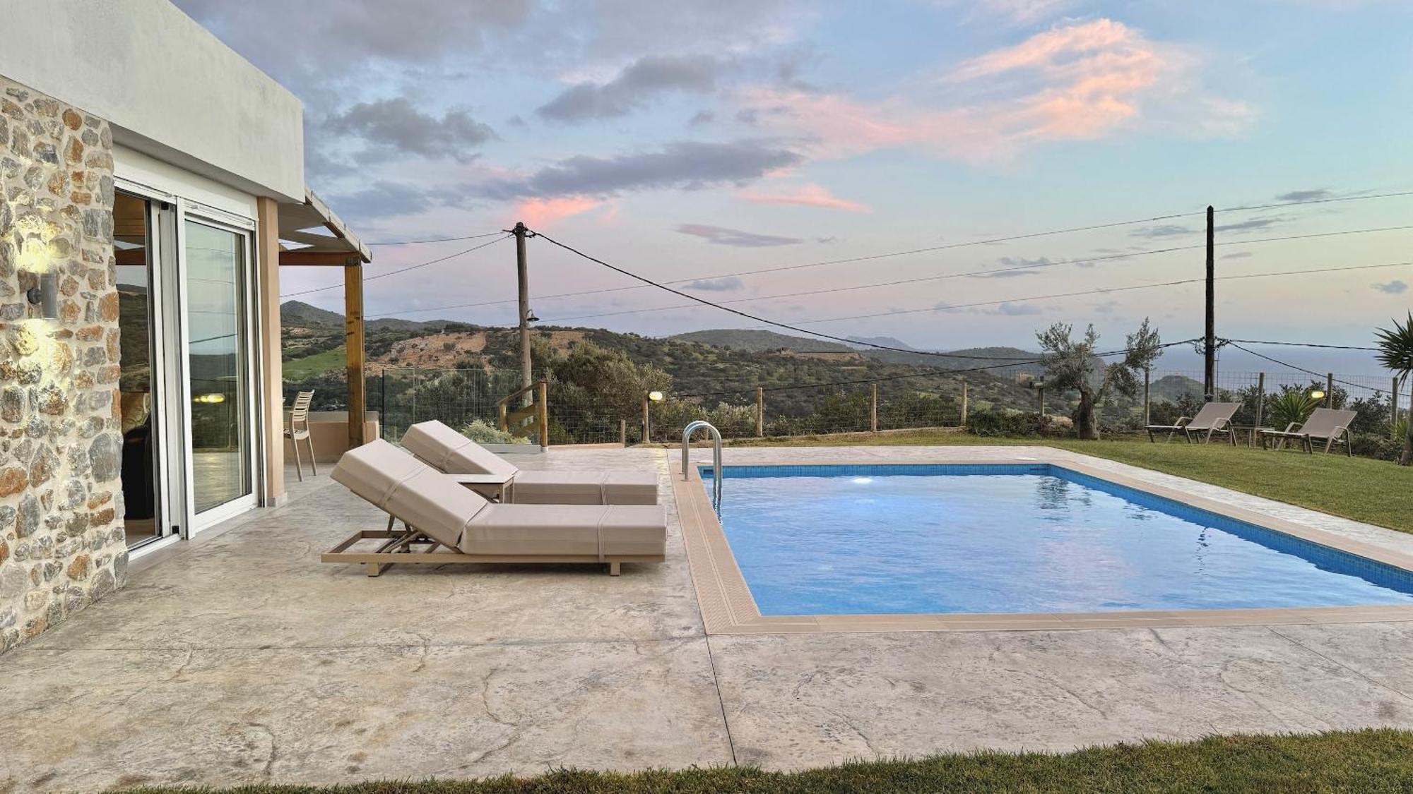 Villa Michael Triopetra Private Villa, Private Swimming Pool, Garden, Panoramic Sunset Esterno foto