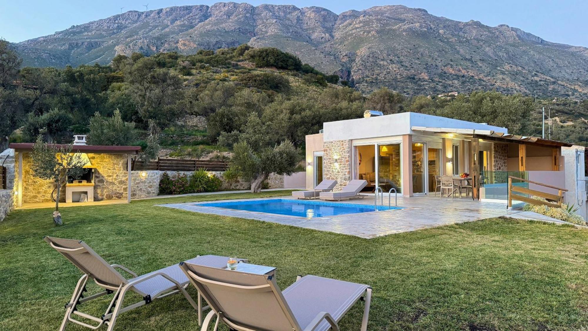 Villa Michael Triopetra Private Villa, Private Swimming Pool, Garden, Panoramic Sunset Esterno foto